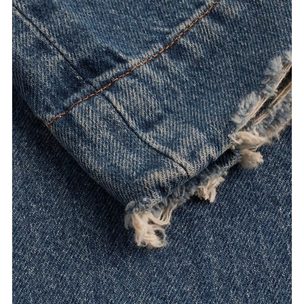 Express 70s Flare Jeans Womens 10R Mid Rise Raw Hem Medium Wash Denim - Picture 9 of 16